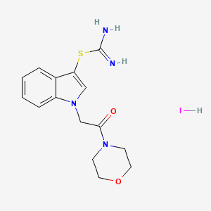 molecular formula C15H19IN4O2S B2585765 1-(2-morpholino-2-oxoethyl)-1H-indol-3-yl carbamimidothioate hydroiodide CAS No. 1351584-65-0