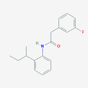 molecular formula C18H20FNO B258577 N-[2-(butan-2-yl)phenyl]-2-(3-fluorophenyl)acetamide 