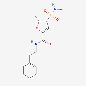 molecular formula C15H22N2O4S B2585770 N-(2-(cyclohex-1-en-1-yl)ethyl)-5-methyl-4-(N-methylsulfamoyl)furan-2-carboxamide CAS No. 1206988-97-7