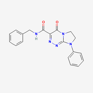 N-benzyl-4-oxo-8-phenyl-4,6,7,8-tetrahydroimidazo[2,1-c][1,2,4]triazine-3-carboxamide