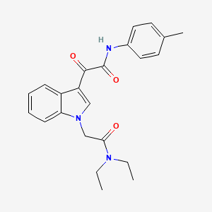 molecular formula C23H25N3O3 B2585794 2-(1-(2-(二乙氨基)-2-氧代乙基)-1H-吲哚-3-基)-2-氧代-N-(对甲苯基)乙酰胺 CAS No. 894002-83-6