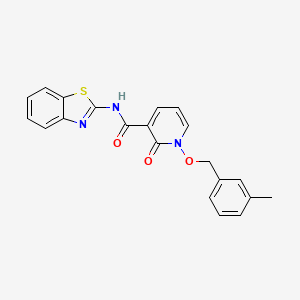 molecular formula C21H17N3O3S B2585798 N-(苯并[d]噻唑-2-基)-1-((3-甲基苄基)氧基)-2-氧代-1,2-二氢吡啶-3-甲酰胺 CAS No. 852366-12-2