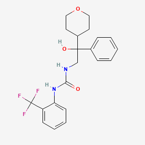 1-[2-Hydroxy-2-(oxan-4-yl)-2-phenylethyl]-3-[2-(trifluoromethyl)phenyl]urea