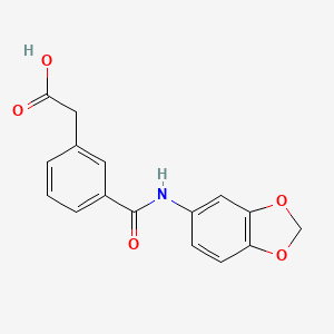2-{3-[(1,3-Benzodioxol-5-ylamino)carbonyl]phenyl}acetic acid