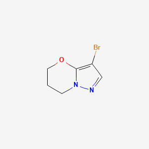 molecular formula C6H7BrN2O B2585814 3-Bromo-6,7-dihydro-5H-pyrazolo[5,1-b][1,3]oxazine CAS No. 1429903-85-4