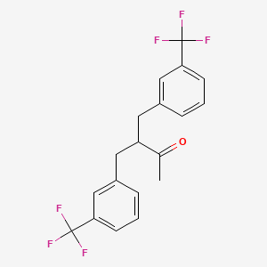 molecular formula C19H16F6O B2585816 3-[3-(三氟甲基)苄基]-4-[3-(三氟甲基)苯基]-2-丁酮 CAS No. 477847-83-9