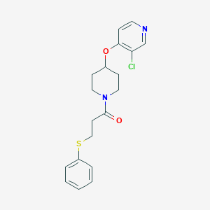 molecular formula C19H21ClN2O2S B2585819 1-(4-((3-氯吡啶-4-基)氧)哌啶-1-基)-3-(苯硫基)丙-1-酮 CAS No. 2034496-78-9