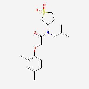 2-(2,4-dimethylphenoxy)-N-(1,1-dioxo-1lambda6-thiolan-3-yl)-N-(2-methylpropyl)acetamide