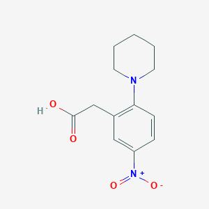 molecular formula C13H16N2O4 B258583 2-(5-Nitro-2-piperidin-1-ylphenyl)acetic acid 