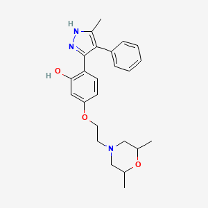 5-(2-(2,6-dimethylmorpholino)ethoxy)-2-(5-methyl-4-phenyl-1H-pyrazol-3-yl)phenol