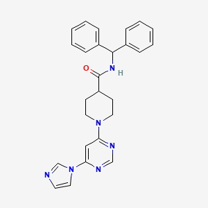 1-(6-(1H-imidazol-1-yl)pyrimidin-4-yl)-N-benzhydrylpiperidine-4-carboxamide