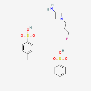 molecular formula C20H29FN2O6S2 B2585837 1-(3-Fluoropropyl)azetidin-3-amine bis(4-methylbenzenesulfonate) CAS No. 2231673-65-5