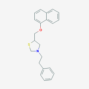 molecular formula C22H23NOS B258584 5-(Naphthalen-1-yloxymethyl)-3-(2-phenylethyl)-1,3-thiazolidine 