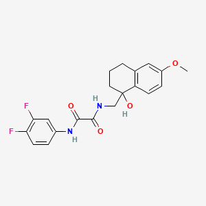 N1-(3,4-difluorophenyl)-N2-((1-hydroxy-6-methoxy-1,2,3,4-tetrahydronaphthalen-1-yl)methyl)oxalamide