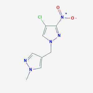 4-Chloro-1-[(1-methylpyrazol-4-yl)methyl]-3-nitropyrazole