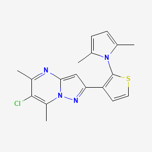 6-chloro-2-[2-(2,5-dimethyl-1H-pyrrol-1-yl)-3-thienyl]-5,7-dimethylpyrazolo[1,5-a]pyrimidine