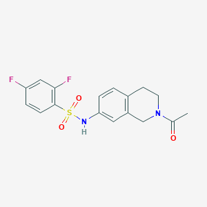 molecular formula C17H16F2N2O3S B2585862 N-(2-乙酰基-1,2,3,4-四氢异喹啉-7-基)-2,4-二氟苯磺酰胺 CAS No. 955748-13-7