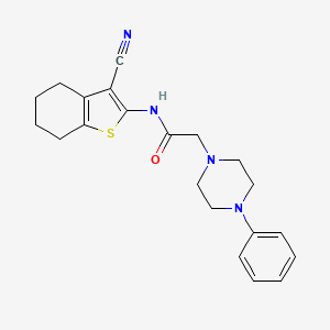 N-(3-cyano-4,5,6,7-tetrahydro-1-benzothiophen-2-yl)-2-(4-phenylpiperazino)acetamide