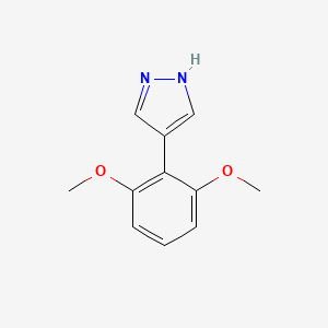 molecular formula C11H12N2O2 B2585874 4-(2,6-dimethoxyphenyl)-1H-pyrazole CAS No. 1309142-82-2