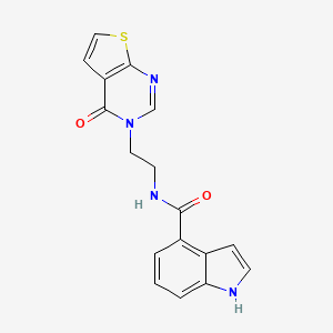 N-(2-(4-oxothieno[2,3-d]pyrimidin-3(4H)-yl)ethyl)-1H-indole-4-carboxamide