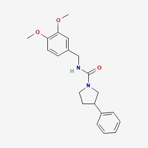N-(3,4-dimethoxybenzyl)-3-phenylpyrrolidine-1-carboxamide