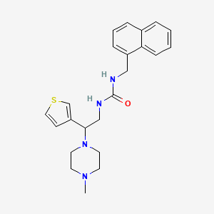 molecular formula C23H28N4OS B2585881 1-(2-(4-Methylpiperazin-1-yl)-2-(thiophen-3-yl)ethyl)-3-(naphthalen-1-ylmethyl)urea CAS No. 1105238-61-6