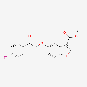 molecular formula C19H15FO5 B2585884 Methyl 5-[2-(4-fluorophenyl)-2-oxoethoxy]-2-methyl-1-benzofuran-3-carboxylate CAS No. 380318-34-3
