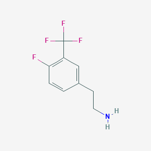 molecular formula C9H9F4N B2585890 2-(4-Fluoro-3-trifluoromethylphenyl)ethylamine CAS No. 771580-12-2