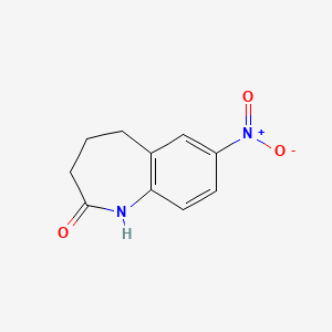 molecular formula C10H10N2O3 B2585892 7-硝基-1,3,4,5-四氢-苯并[B]氮杂卓-2-酮 CAS No. 22246-45-3
