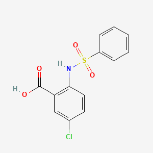 molecular formula C13H10ClNO4S B2585896 2-苯磺酰胺基-5-氯苯甲酸 CAS No. 138964-58-6