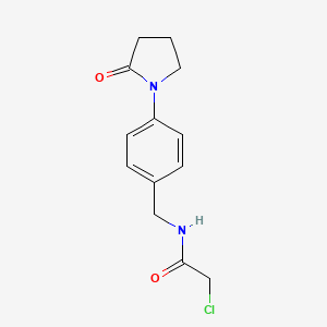 molecular formula C13H15ClN2O2 B2585898 2-クロロ-N-[4-(2-オキソピロリジン-1-イル)ベンジル]アセトアミド CAS No. 540518-40-9