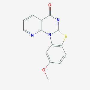 molecular formula C14H9N3O2S B258590 15-Methoxy-11-thia-1,3,9-triazatetracyclo[8.7.0.02,7.012,17]heptadeca-2(7),3,5,9,12(17),13,15-heptaen-8-one 