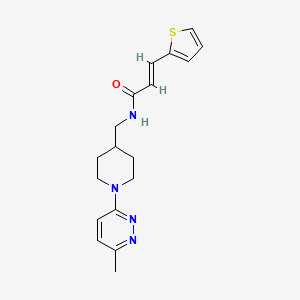 (E)-N-((1-(6-methylpyridazin-3-yl)piperidin-4-yl)methyl)-3-(thiophen-2-yl)acrylamide