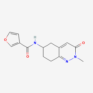 molecular formula C14H15N3O3 B2585914 N-(2-methyl-3-oxo-2,3,5,6,7,8-hexahydrocinnolin-6-yl)furan-3-carboxamide CAS No. 2034509-88-9