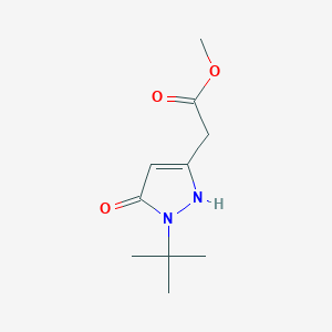 molecular formula C10H16N2O3 B2585918 methyl 2-(1-tert-butyl-5-oxo-2,5-dihydro-1H-pyrazol-3-yl)acetate CAS No. 852851-68-4