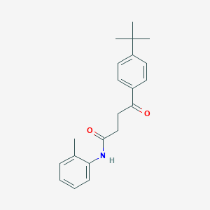 molecular formula C21H25NO2 B258592 4-(4-tert-butylphenyl)-N-(2-methylphenyl)-4-oxobutanamide 