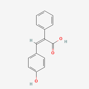 molecular formula C15H12O3 B2585922 (2Z)-3-(4-hydroxyphenyl)-2-phenylacrylic acid CAS No. 6962-09-0; 879008-22-7