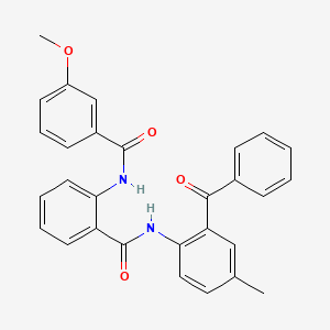 molecular formula C29H24N2O4 B2585929 N-(2-benzoyl-4-methylphenyl)-2-(3-methoxybenzamido)benzamide CAS No. 313535-98-7