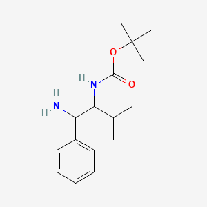 tert-butyl N-(1-amino-3-methyl-1-phenylbutan-2-yl)carbamate