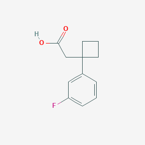 molecular formula C12H13FO2 B2585943 2-[1-(3-Fluorophenyl)cyclobutyl]acetic acid CAS No. 1358805-17-0