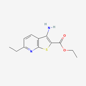 molecular formula C12H14N2O2S B2585947 Ethyl 3-amino-6-ethylthieno[2,3-b]pyridine-2-carboxylate CAS No. 2113511-67-2