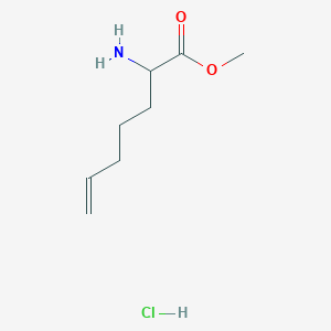 molecular formula C8H16ClNO2 B2585963 Methyl 2-aminohept-6-enoate;hydrochloride CAS No. 127949-67-1
