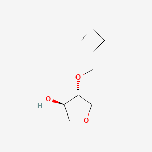 molecular formula C9H16O3 B2585971 (3R,4R)-4-(cyclobutylmethoxy)tetrahydrofuran-3-ol CAS No. 2165964-19-0