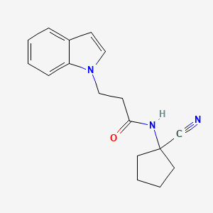 molecular formula C17H19N3O B2585976 N-(1-cyanocyclopentyl)-3-(1H-indol-1-yl)propanamide CAS No. 1428031-63-3