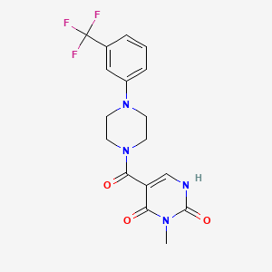 3-methyl-5-(4-(3-(trifluoromethyl)phenyl)piperazine-1-carbonyl)pyrimidine-2,4(1H,3H)-dione