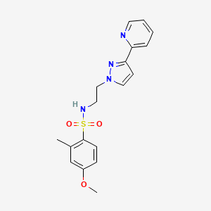 4-methoxy-2-methyl-N-(2-(3-(pyridin-2-yl)-1H-pyrazol-1-yl)ethyl)benzenesulfonamide