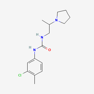 molecular formula C15H22ClN3O B2585990 1-(3-Chloro-4-methylphenyl)-3-(2-(pyrrolidin-1-yl)propyl)urea CAS No. 941909-16-6