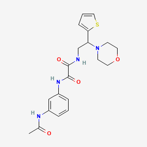 N1-(3-acetamidophenyl)-N2-(2-morpholino-2-(thiophen-2-yl)ethyl)oxalamide