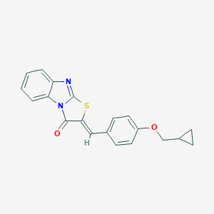molecular formula C20H16N2O2S B258600 2-[4-(cyclopropylmethoxy)benzylidene][1,3]thiazolo[3,2-a]benzimidazol-3(2H)-one 