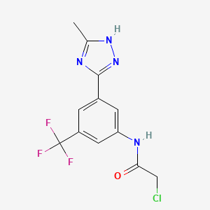 2-Chloro-N-[3-(5-methyl-1H-1,2,4-triazol-3-yl)-5-(trifluoromethyl)phenyl]acetamide